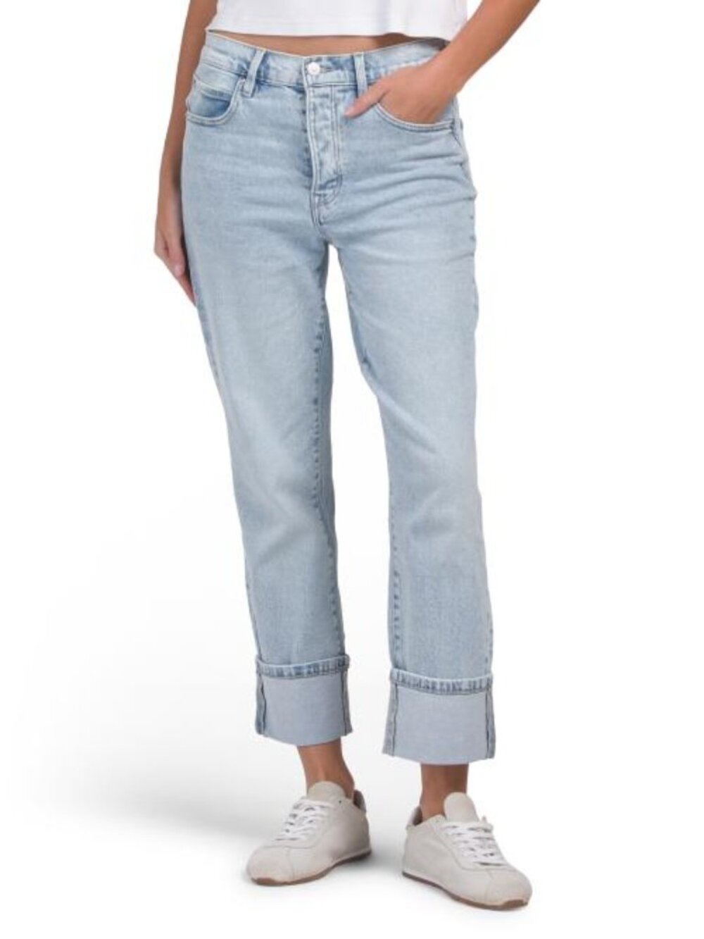 NICOLE MILLER Semi High Rise Relaxed Straight Cuff Vintage Comfort Jeans - Picture 1 of 3